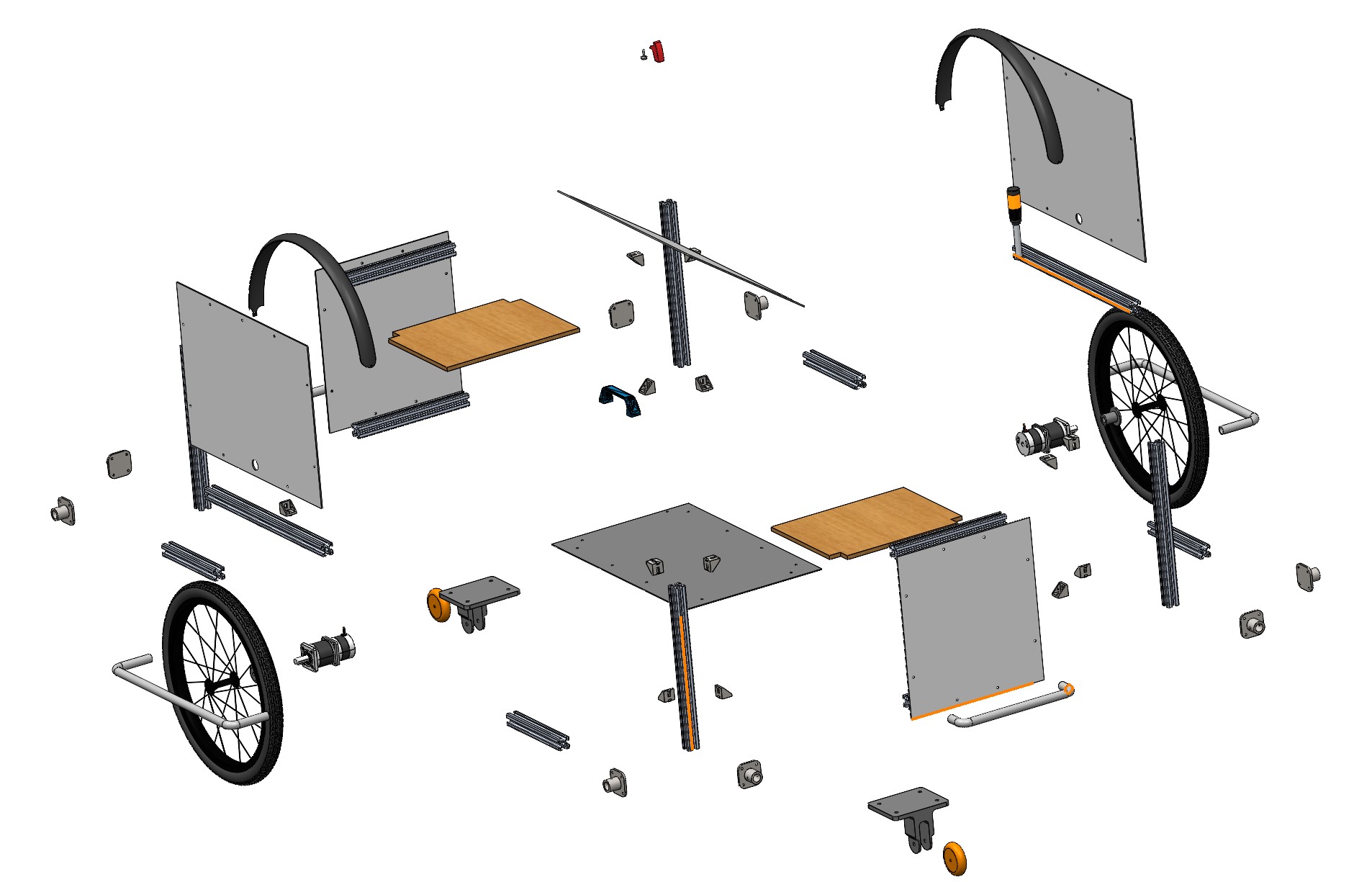 Exploded view of the robot